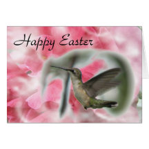 Tarjeta del colibrí de Pascua