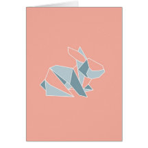 Tarjeta del conejito de Origami del Nordic