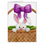 Tarjeta del conejito del peekaboo tarjetas