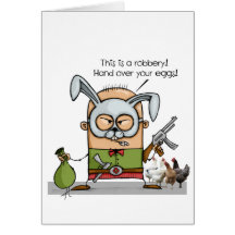TARJETA DEL CONEJITO DEL ROBO DE PASCUA
