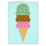 Tarjeta del cono de helado