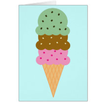 Tarjeta del cono de helado