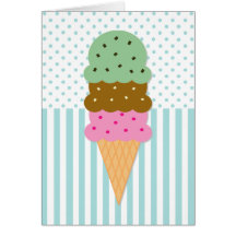 Tarjeta del cono de helado