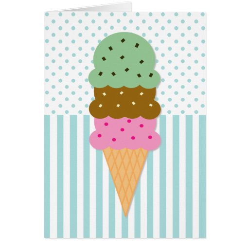 Tarjeta del cono de helado