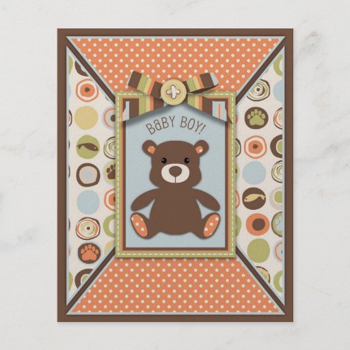 Tarjeta del consejo del muchacho del oso del oso tarjetones