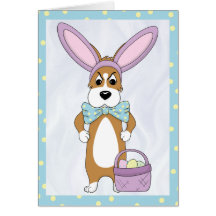Tarjeta del Corgi de Pascua