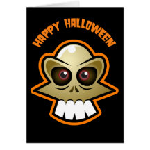 Tarjeta del cráneo de Halloween