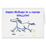 Tarjeta del cumpleaños del amante del caballo