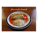 Tarjeta del ~ de Crêpes y del huevo
