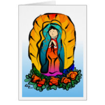 Tarjeta del de Guadalupe de la Virgen del La