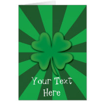 Tarjeta del día de cuatro de la hoja St Patrick de