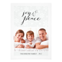 Tarjeta del día de fiesta de la foto de la alegría invitación personalizada