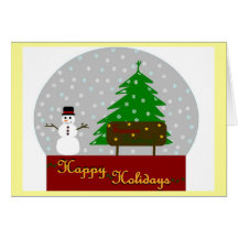 Tarjeta del día de fiesta de Snowglobe