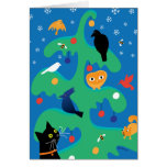 Tarjeta del día de fiesta del árbol de navidad del