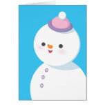 Tarjeta del día de fiesta del muñeco de nieve