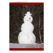 Tarjeta del día de fiesta del muñeco de nieve (Wes