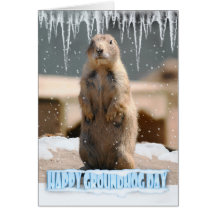 Tarjeta del día de la marmota, día de la marmota f