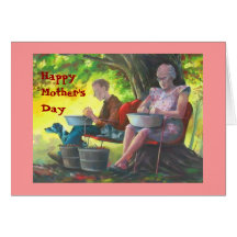 Tarjeta del día de madre con el descascarado de es