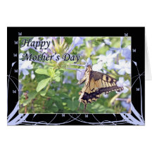 Tarjeta del día de madre de la mariposa