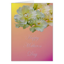 Tarjeta del día de madre de los rosas amarillos