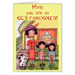 Tarjeta del día de madre del estilo del vintage