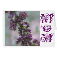 Tarjeta del día de madre del flor de la lavanda