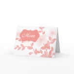 Tarjeta del día de madre del flor del melocotón tarjetas