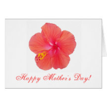 Tarjeta del día de madre del hibisco