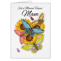Tarjeta del día de madre Galés para Mam - Sul Y Ma