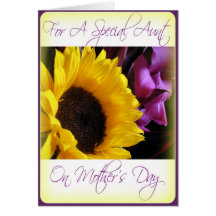 Tarjeta del día de madre para la tía