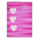 Tarjeta del día de madre pintada de los corazones