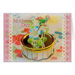 Tarjeta del día de Mather feliz con el colibrí