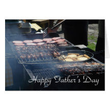 Tarjeta del día de padre de la barbacoa
