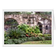 Tarjeta del día de padre del héroe de San Antonio
