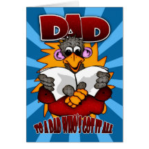 Tarjeta del día de padre - dibujo animado divertid