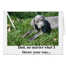 Tarjeta del día de padre: Weimaraner