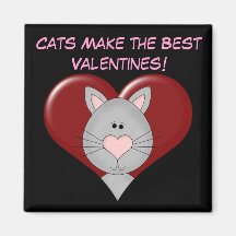 Tarjeta del día de San Valentín adaptable del gato Iman De Nevera