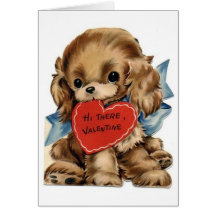 Tarjeta del día de San Valentín cocker spaniel del