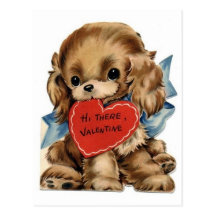Tarjeta del día de San Valentín cocker spaniel del Postales