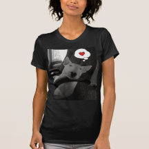 tarjeta del día de San Valentín de bull terrier de Camiseta
