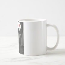 tarjeta del día de San Valentín de bull terrier de Taza De Café