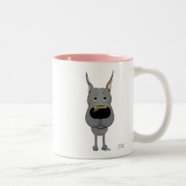 Tarjeta del día de San Valentín de great dane tazas