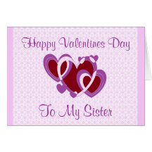 TARJETA DEL DÍA DE SAN VALENTÍN DE LA HERMANA