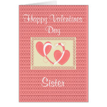 TARJETA DEL DÍA DE SAN VALENTÍN DE LA HERMANA