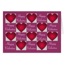 Tarjeta del día de San Valentín de los corazones