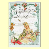 Tarjeta del día de San Valentín de Marie Antonieta tarjetas