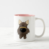 Tarjeta del día de San Valentín de Terrier de mojó tazas