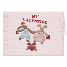 TARJETA DEL DÍA DE SAN VALENTÍN DEL AMOR DEL CONEJ