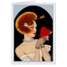 "TARJETA DEL DÍA DE SAN VALENTÍN del ART DÉCO de l