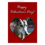 Tarjeta del día de San Valentín del galgo
